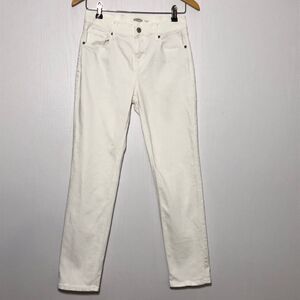 Old Navy Jeans Womens 0 White BoyfriendMid Rise Tapered Legs